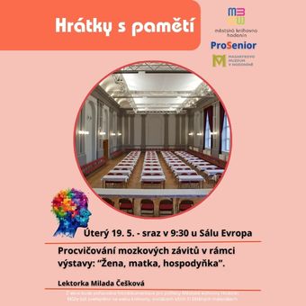 Procvičování mozkových závitů v rámci výstavy “Žena, matka, hospodyňka” s lektorkou Miladou Češkovou.
